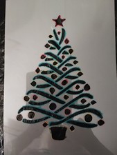 Lovely A4 Reusable Stencil A Big Christmas Tree Design Great for Craft Projects