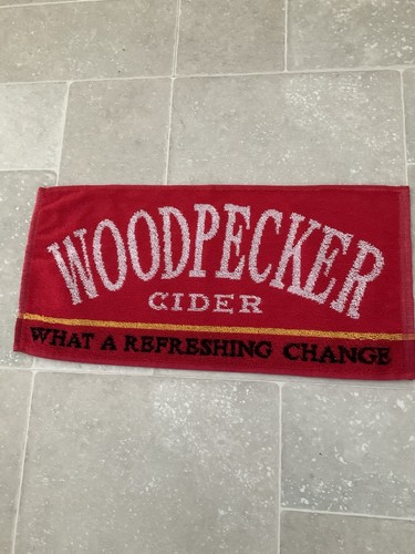 Woodpecker cider bar towel - woodpecker,