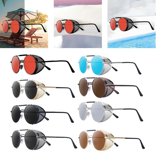 Round steampunk sunglasses - round,