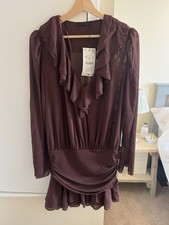 Zara V-Neck Ruffle Mini Dress