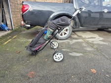 Golf Club Set Bag trolley + accessories (see photos)