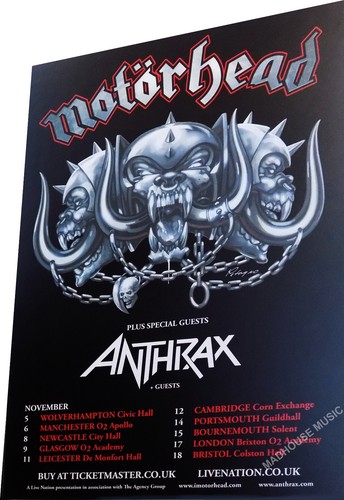 Motorhead tour flyer - tour, w/