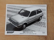 AUSTIN METRO CITY 3-DOOR press photo NEG #329115 embargo 27th May 1987