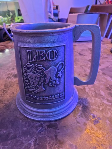 Vintage pewter zodiac stein - vintage,