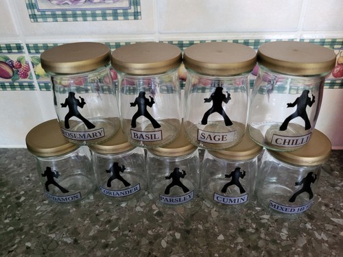 Elvis spice glass jars - spice,