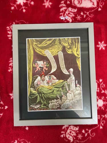 Vintage framed large art print - framed,