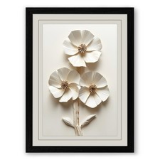 Pressed Flowers in Cream