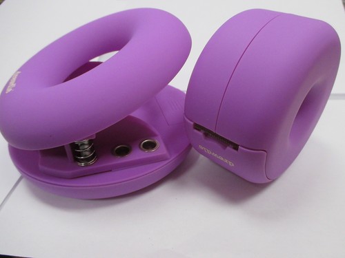 Purple desk tape dispenser - desk,