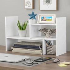 Desktop Shelf Bookcase Tabletop Storage Rack Organizer Bookshelf Display Unit UK