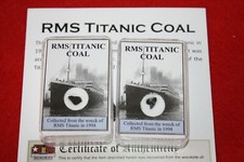 A Piece of History, medium display - RMS Titanic coal fragment w/ ID card