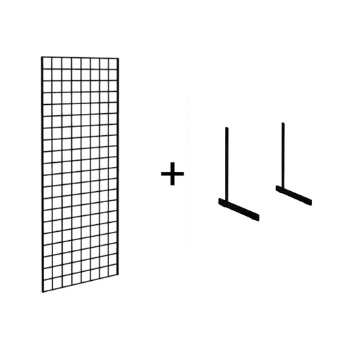 5ft black grid - black, mesh