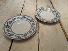 Vintage Johnson Brothers Ironstone Laura Ashley Petite Fleur Blue Saucer x2