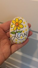 hand painted pebble - "love"