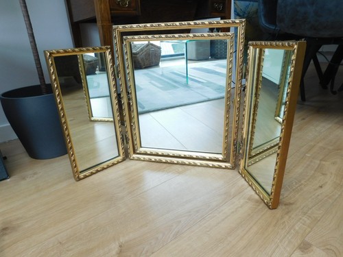 Vintage gilt triptych dressing - vintage,