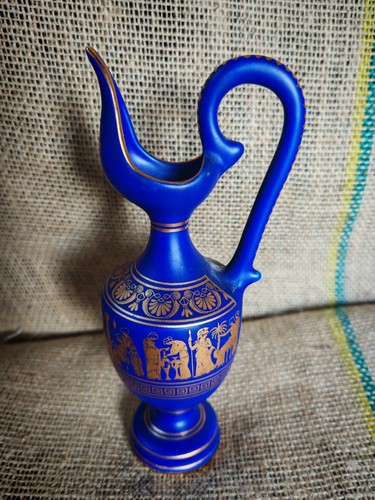 Greek key lambru - lambru, blue