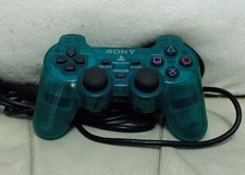 Genuine Sony PS2 DualShock 2 Clear Emerald Green Controller SCPH 10010