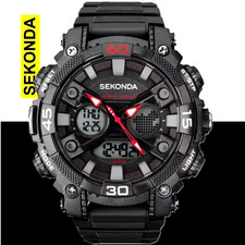 Sekonda 1036 Sports Analogue  Digital Large Case Watch RRP £59.99 2 Yr Guarantee