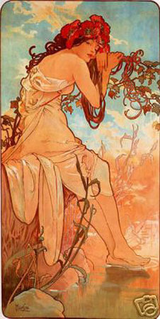 Summer alphonse mucha - summer,