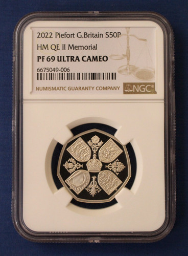 2022 silver piedfort proof 50p - silver,