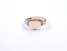 Signet ring Gold ring 9 carat yellow size O 2.8 grams ladies or unisex vintage