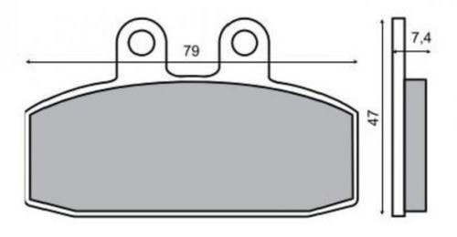 Pair brake pads front - pair,
