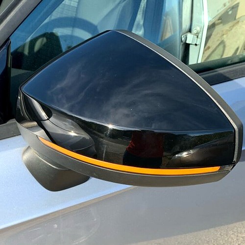 Gloss black wing mirror - black, caps