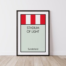 Football Stadium Monopoly Poster Wall Art Print - 50 Teams to choice from