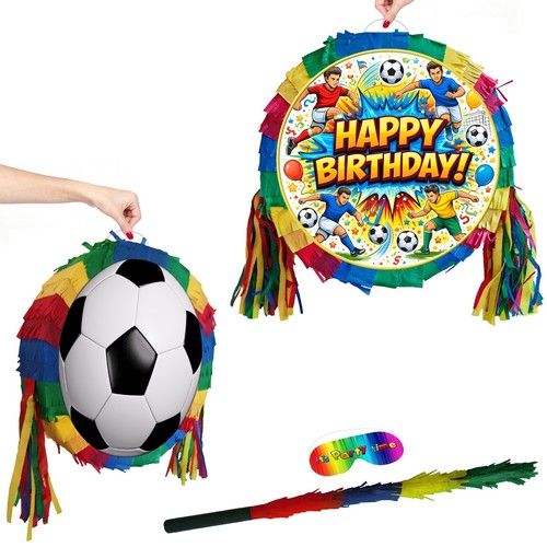 Birthday soccer pinata - soccer, and