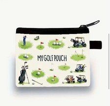 Golfing storage bag, mini zipper pouch, Stocking filler, secret Santa gift