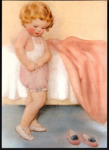Modern postcard child - modern, postcard: