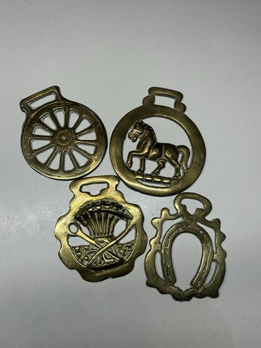 Vintage brass horse brasses - , /
