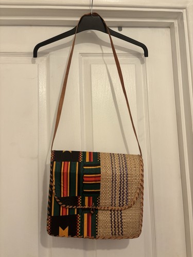 Hand made real leather kente - made,