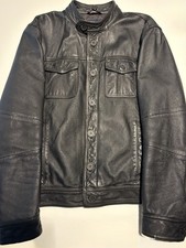 Black men’s AJ-Armani Jeans leather jacket Genuine