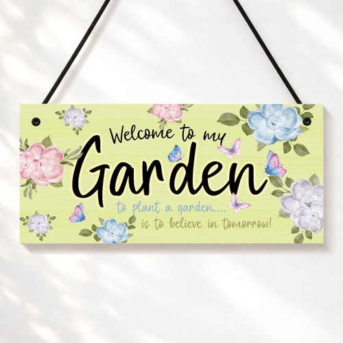 Welcome garden sign - to,