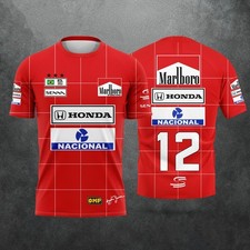 Retro Commemorative Ayrton Senna Classic F1 T-Shirt - 6 Designs Inc. Honda -New!