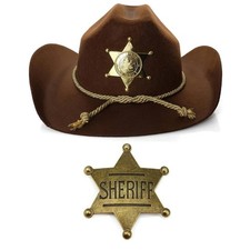 Western Sheriff Hat and Gold