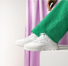 Reebok Womens Club C Double Low Top Leather Sneakers Trainers Shoes RRP £75.00