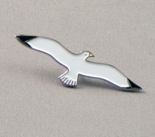 FLYING SEAGULL BIRD ENAMEL PIN