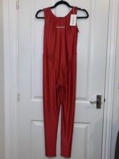 Leohex Red XL Sleeveless Jumpsuit Bodysuit Active Wear Legging - New with Tags