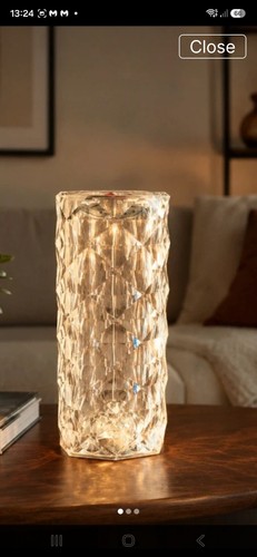 Crystal cut lamp - crystal,