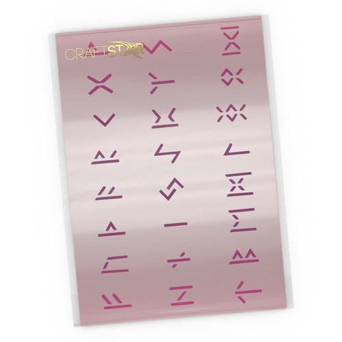Rune stencil set tall - set,