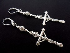 Pair silver cross - silver,