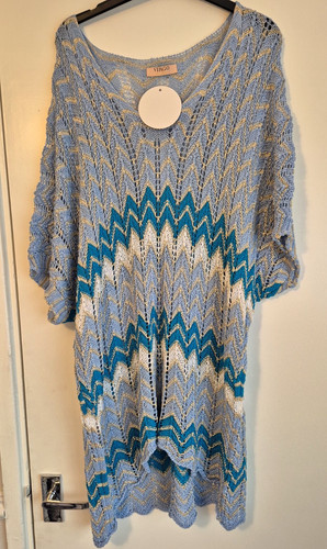 Monsoon blue white chevron - blue,
