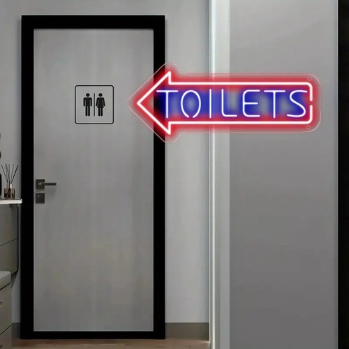 Toilets arrow directional neon - arrow,