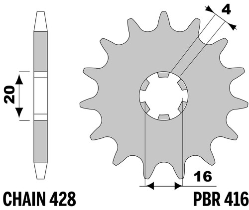 Steel sprocket for yamaha - steel,