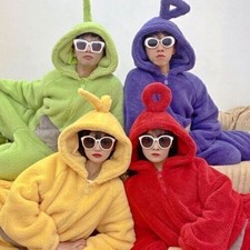 2025 Adult Teletubbies Costume Disi Onesis Lala Cosplay Jumpsuit Pajama Carneva