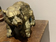 Bronze Grizzly Bear Sculpture Animal Artwork. Copper/brass/Bronze