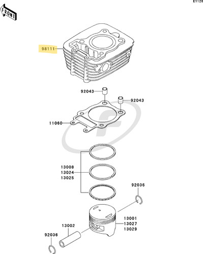 Ganuine kawasaki cylinder comp - kawasaki,