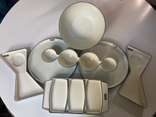 Robex Caleppio Serving Set Vintage Mid-century’s 1960’s Ivory -blue Melomine