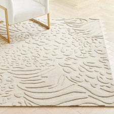 Rug white color hand - rug,